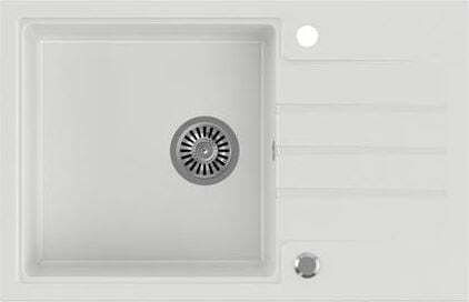 Steiner Drop-In Sink Synthetic Granite with Faucet W78xD50cm Granite White