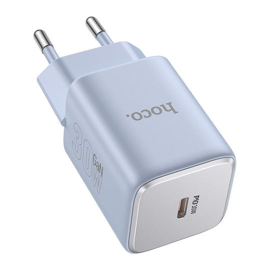 Hoco Încărcător Fără Cablu GaN cu Port USB-C 30W Livrarea energiei Albastru (N43)
