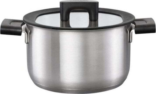 Fiskars Hard Face Βαθιά Ανοξείδωτη Κατσαρόλα 3.5lt / 20cm