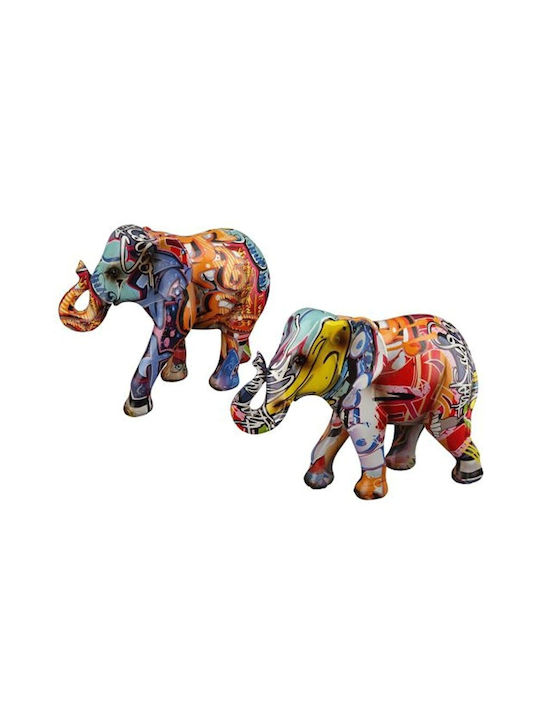 Gilde Dekorativer Elefant aus Polyresin 10x23x17cm 1Stück