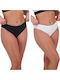 Bikini Slip Black/White
