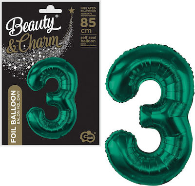 Balloon Foil Number Green