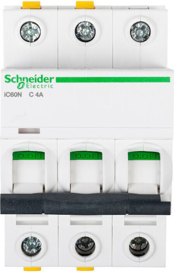 Schneider Electric Автоматичен Прекъсвач 4Спецификация Триполюсен AC/DC A9F04304