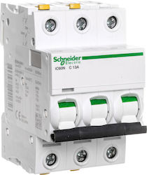 Schneider Electric Automatische Sicherung Dreipolig A9F04313