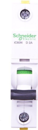 Schneider Electric Siguranță automată 2A Monopolară AC/DC A9F05102