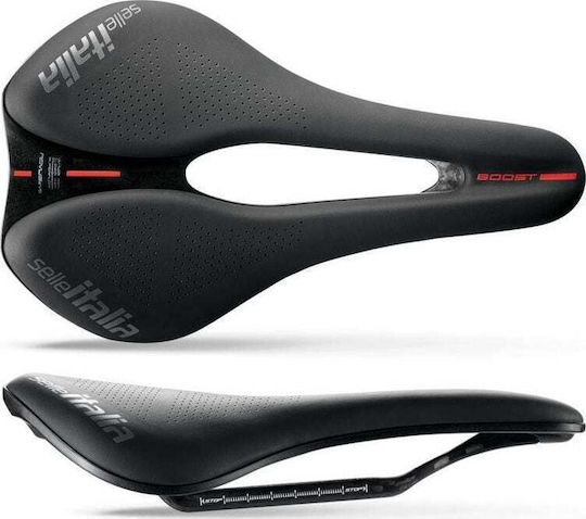 Selle Italia Boost Kit Carbonio Superflow L Σέλα Ποδηλάτου Carbon Μαύρη με Gel