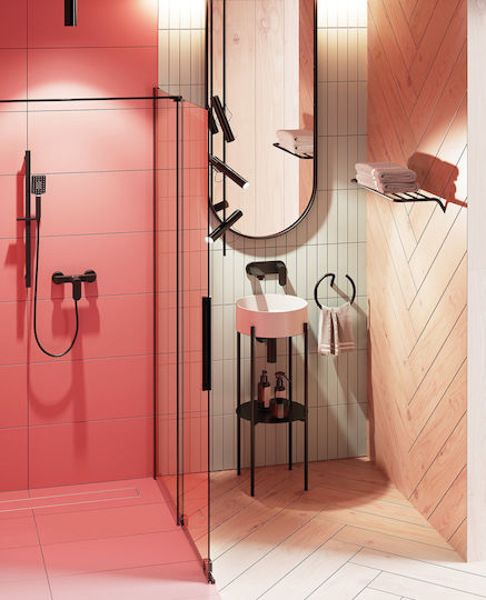 Deante An der Wand montiert Badezimmerregal Metallisch Schwarz