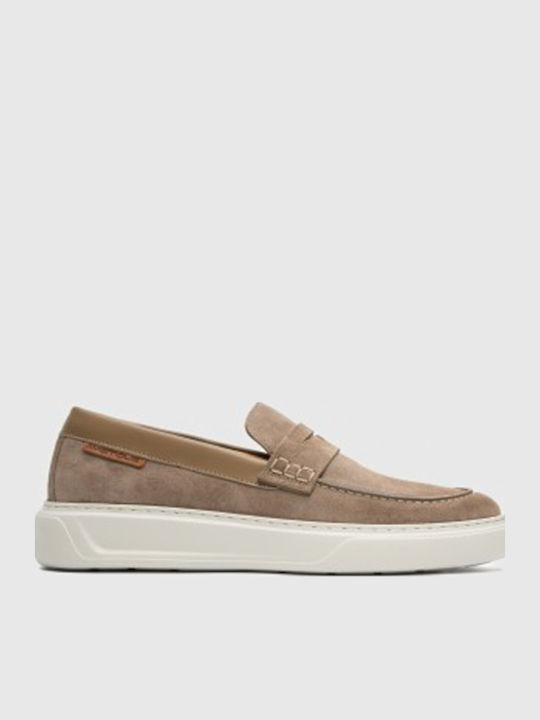 Men's Suede Loafers Beige