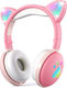 Mozos KID-DOG-BT Kabellose Bluetooth Kinder Am Ohr Kopfhörer mit 15 Stunden Betriebszeit Rosa