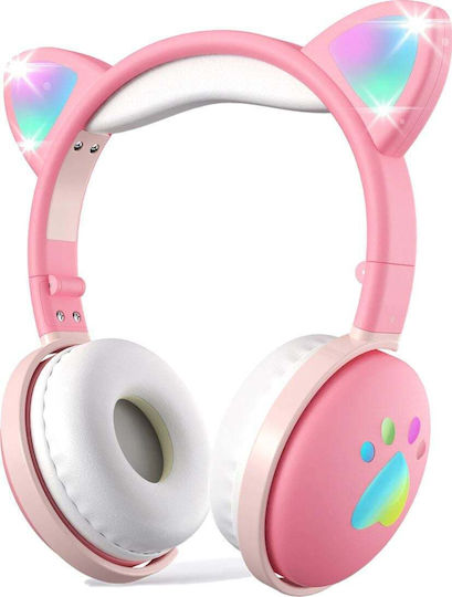 Mozos KID-DOG-BT Kabellose Bluetooth Kinder Am Ohr Kopfhörer mit 15 Stunden Betriebszeit Rosa