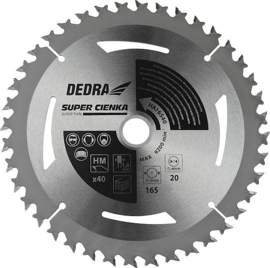 Dedra Schneidscheibe Holz mit 40 Zähnen 185mm