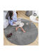 Anti-slip Rug Round Silver (light Grey)