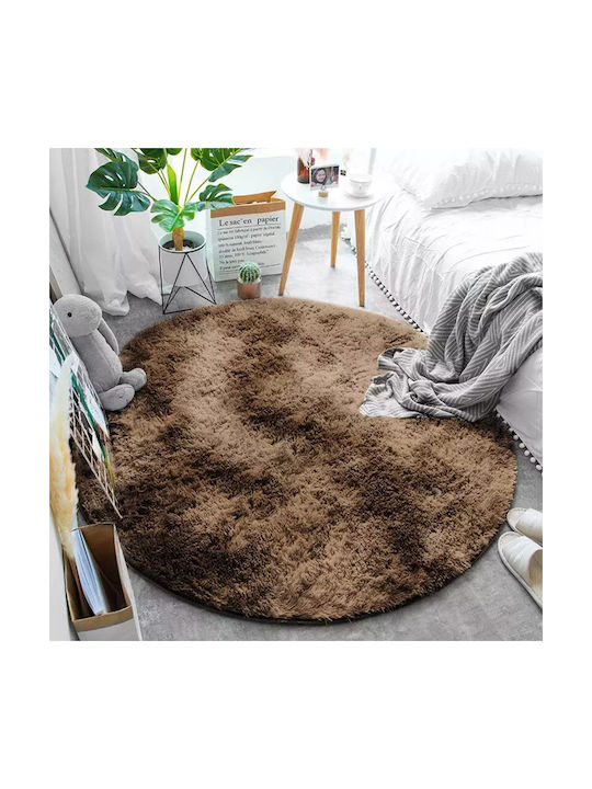 Round Rug Ombrecoffee (brown)