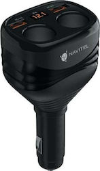 Navitel Φορτιστής Αυτοκινήτου με Θύρες 2xUSB-A 2xΑναπτήρα Navitel Φορτιστής Αυτοκινήτου με Θύρες 2xUSB-A 2xΑναπτήρα