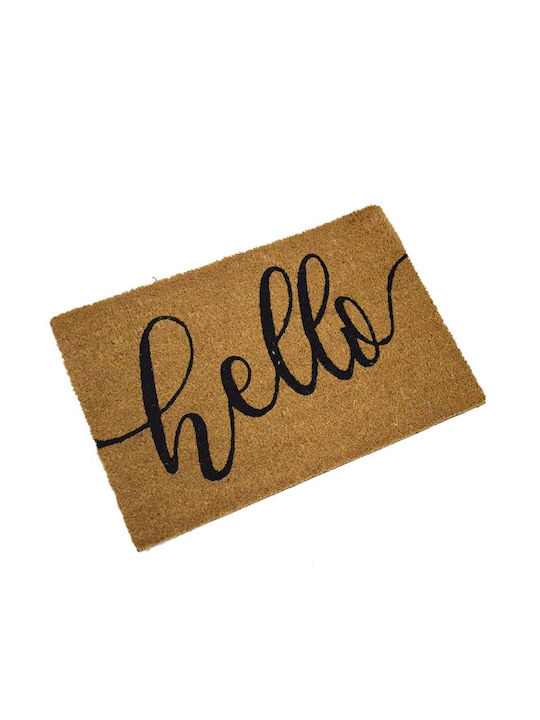 Entrance Mat Karnatik Hello Brown 60x33cm