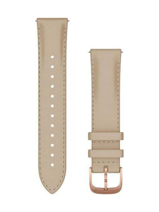 Garmin Λουράκι Δερμάτινο Μπεζ (Garmin quick release leather wrist strap 20)