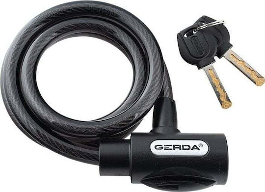 Gerda Bicycle Cable Lock with Key Black