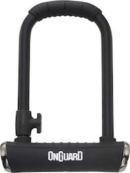 OnGuard U-lock Bicycle Pedal Lock with Key Gray