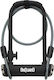 OnGuard U-lock Bicycle Pedal Lock with Key Gray