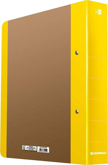 Donau Clipboard with 2 Rings for Paper A4 Yellow 1pcs