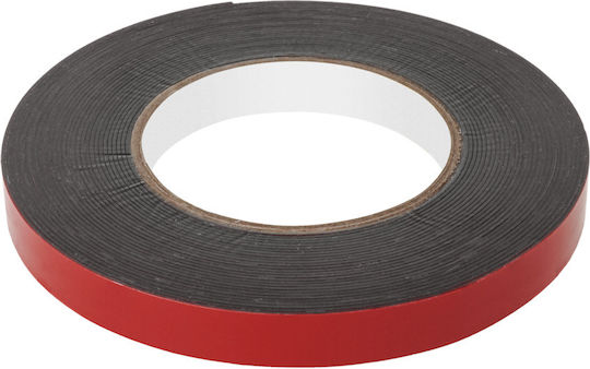 Double Adhesive Tape Foam Sponge Length 10m Width 15mm Black Rebel