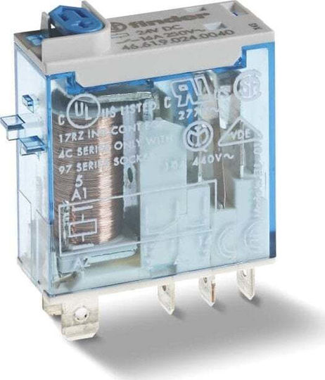 Finder Ρελέ Ράγας Καστάνιας 16A Μονοπολικό με Τάση 24V