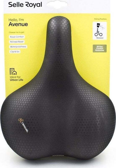 Selle Royal Classic Relaxed 90 De Grade Avenue Black Bicycle Saddle City