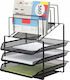 Q-Connect Metallic Filing Tray Black 30x35x42cm