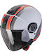 Scorpion Exo City II Vel Mat Grey/Red Motorcycle Helmet Jet ECE 22.06 with Sun Visor