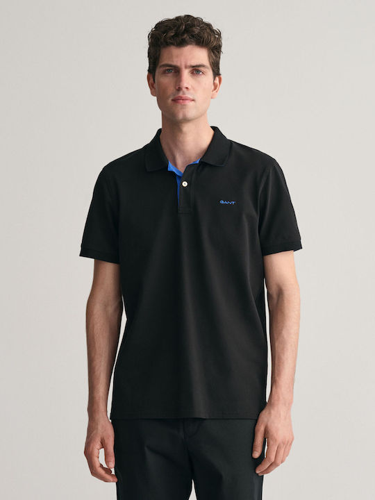 Gant Polo T-shirt Black