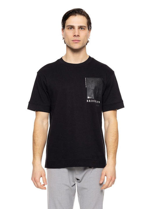 Biston T-shirt Bărbătesc cu Mânecă Scurtă BLACK