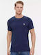 Men's Undershirts Short-sleeved in Navy Blue Color 2Pack