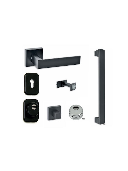 Set of Door Handles Best Sd1 Nickel Black Matte Black Matte Center Distance D Handle Length L 1760/1800mm Alloy Pewter