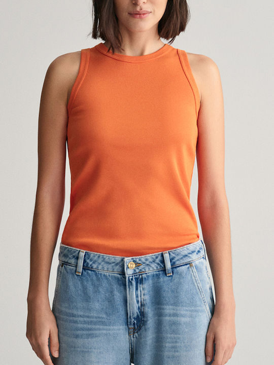 Gant Γυναικεία Μπλούζα Βαμβακερή Αμάνικη Πορτοκαλί