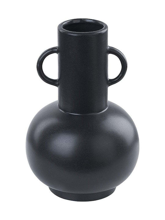 Beliani Decorative Vase Black