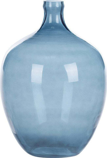 Beliani Διακοσμητικό Βάζο Glas Blau 1Stück
