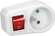 Orno Single Socket with USB-A and Switch