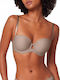 Pure Micro Wdp Μπεζ Σκουρο Strapless Σουτιέν με Ελαφριά Ενίσχυση & Μπανέλες