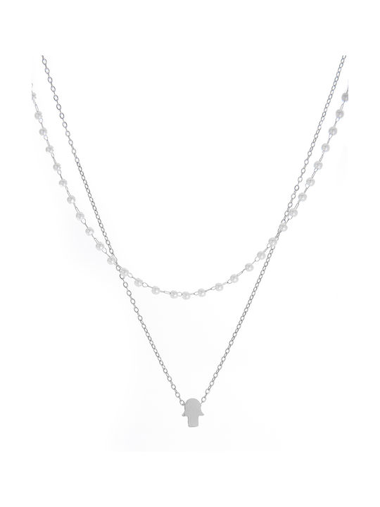Halskette Kette Mn43-46 Silber Tasche zu Tasche