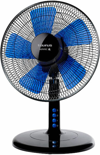 Taurus Boreal 12 Elegance Επιτραπέζιος Ανεμιστήρας 45W Διαμέτρου 30cm με Τηλεχειριστήριο Μαύρος