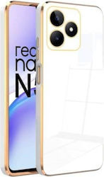 Bodycell Plated Back Cover Silicon cu Curea Alb...