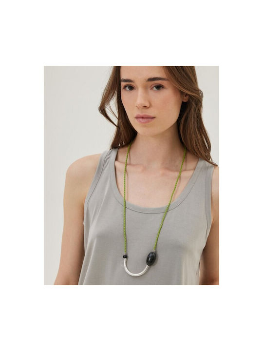 Namaste Necklace Campo Js1424002 Women's Green