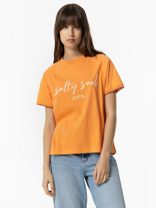 Tiffosi Γυναικείο T-shirt Πορτοκαλι