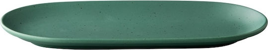 Authentic Plate Shallow Oval made of Porcelain Green 30x30cm
