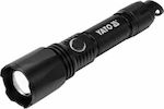 Yato Rechargeable Flashlight LED IP64 with Maximum Brightness 900lm