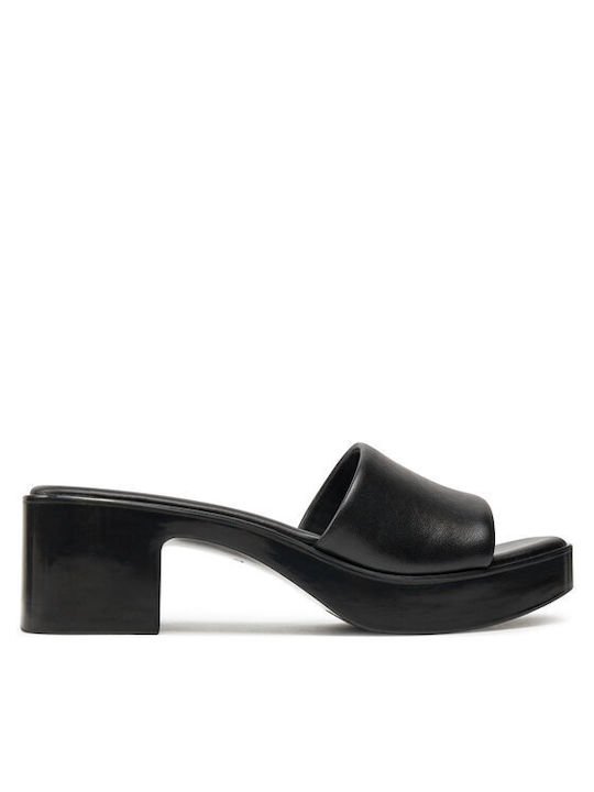 Aldo Heel Mules Black