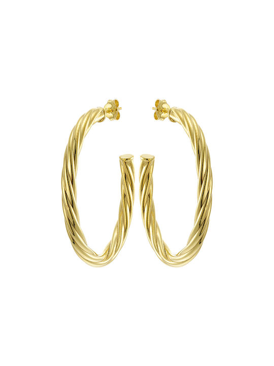 Vogue Earrings Hoops made of Silver Gold Plated