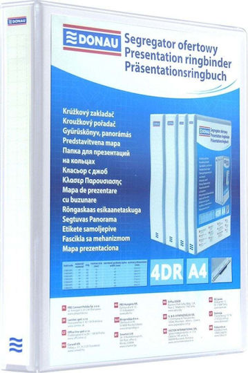 Donau Binder 4 Rings A4 50mm White