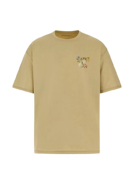 Guess Men's Short Sleeve T-shirt Khaki