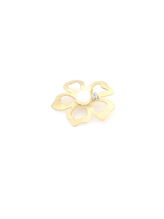Kagioglou Ohrringe aus Gold 14K mit Steinen & Perlen Kagioglou Ohrringe aus Gold 14K mit Steinen & Perlen
